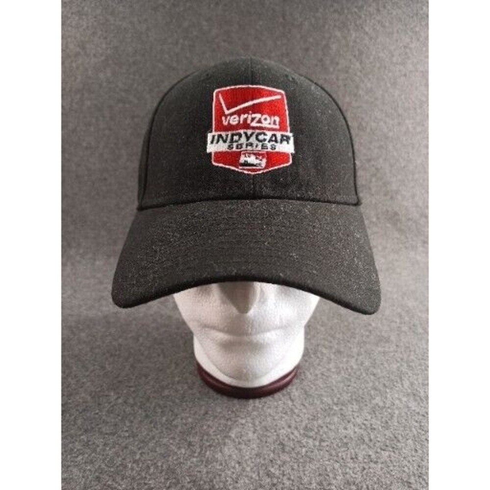 VERIZON INDYCAR SERIES Black Hat NEW ERA 9FORTY Racing Cap Hook Loop Embroidered